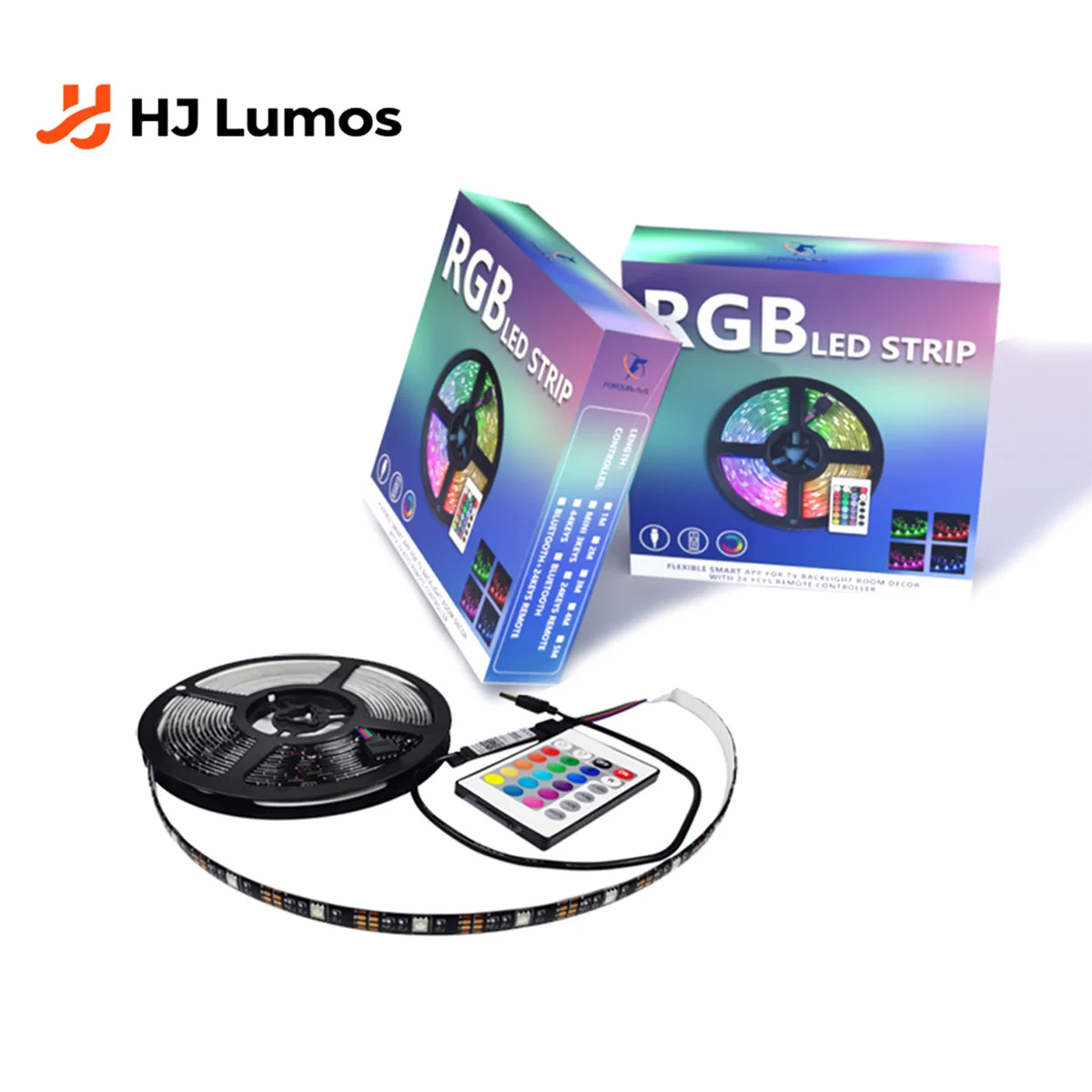5m RGB Strip Lights 5V USB with 24-Key Remote Controller TV Back Lighting Keyboard Backlighting Flexible LED Strip for Home