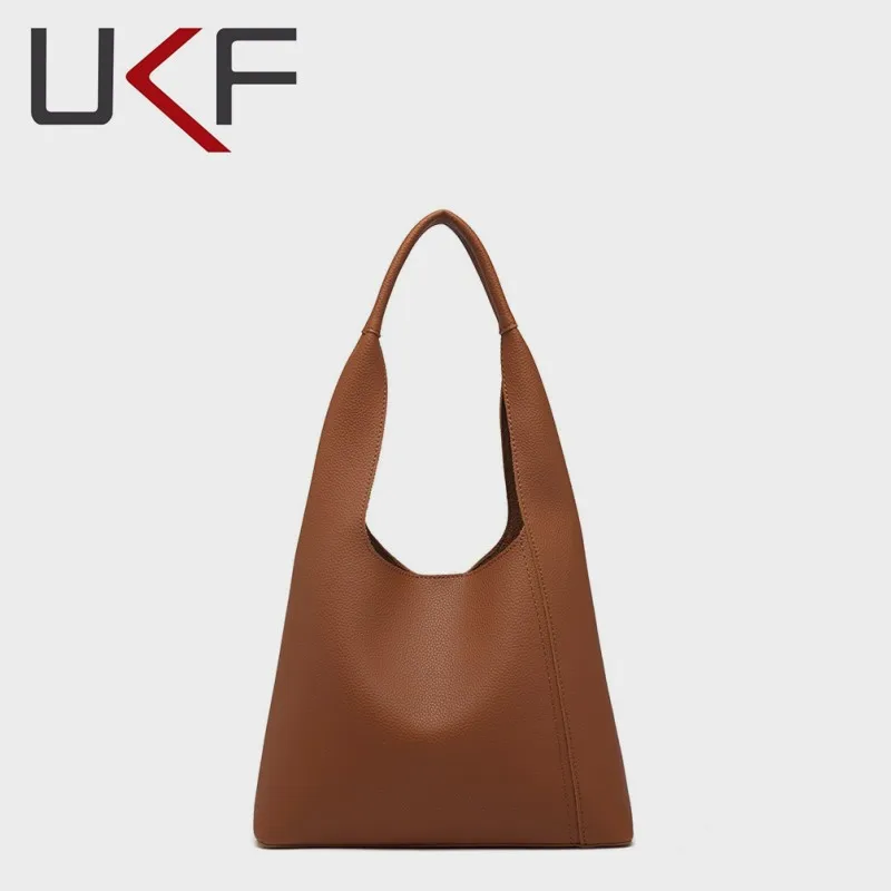 UKF High Capacity PU Leather Bags For Women Spring Summer Trend Branded Ladies Shoulder Travel Handbags And Purses Design