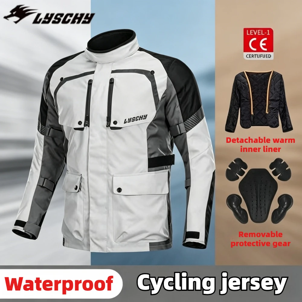 

Motorcycle riding suit, shockproof and waterproof racing long-distance rally suit set, detachable inner liner protective gear