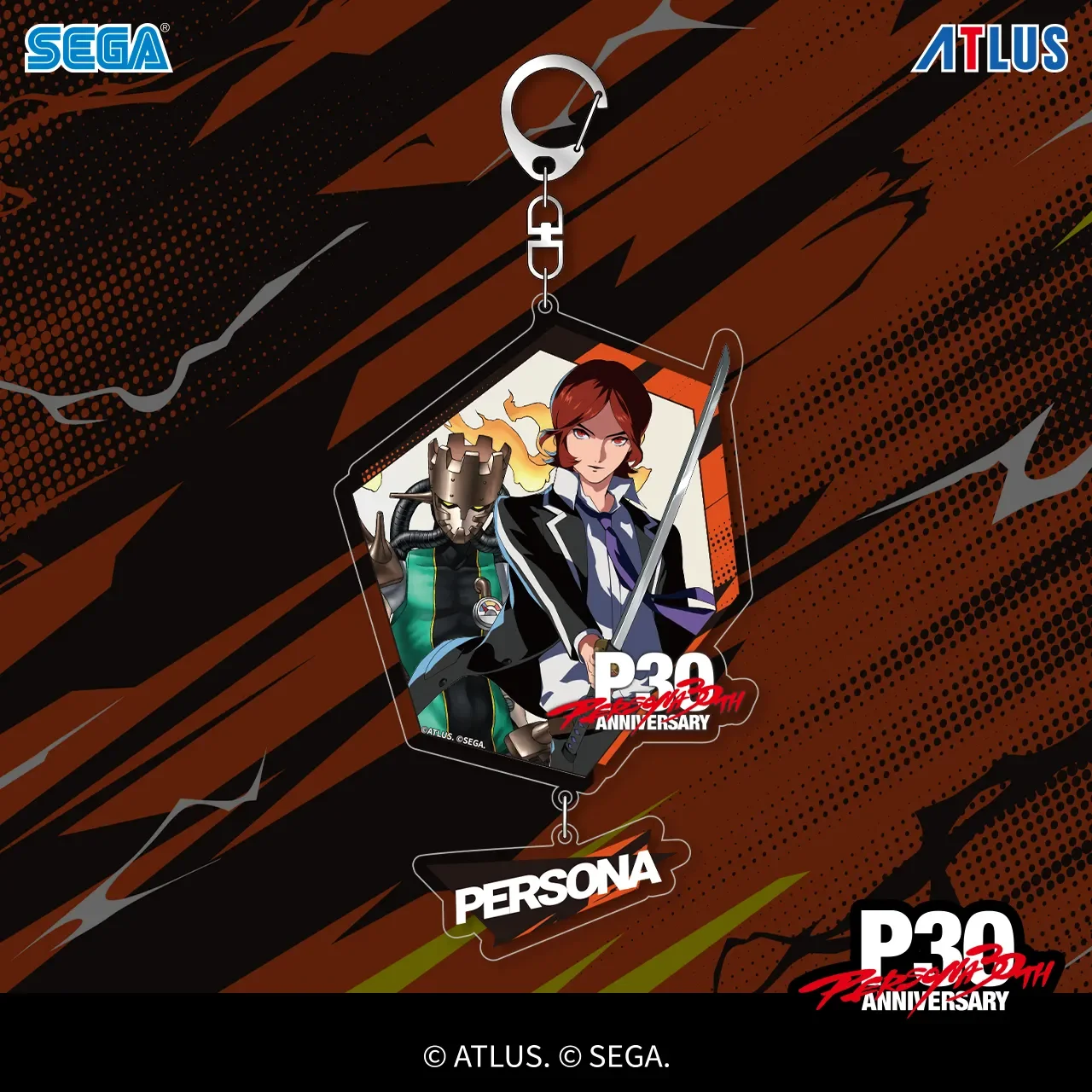 Original Persona 30th Anniversary Mirror Acrylic Keychain Birthday Gift Anime Peripheral Ornament Acg Goods Collect Toy Gift view 3