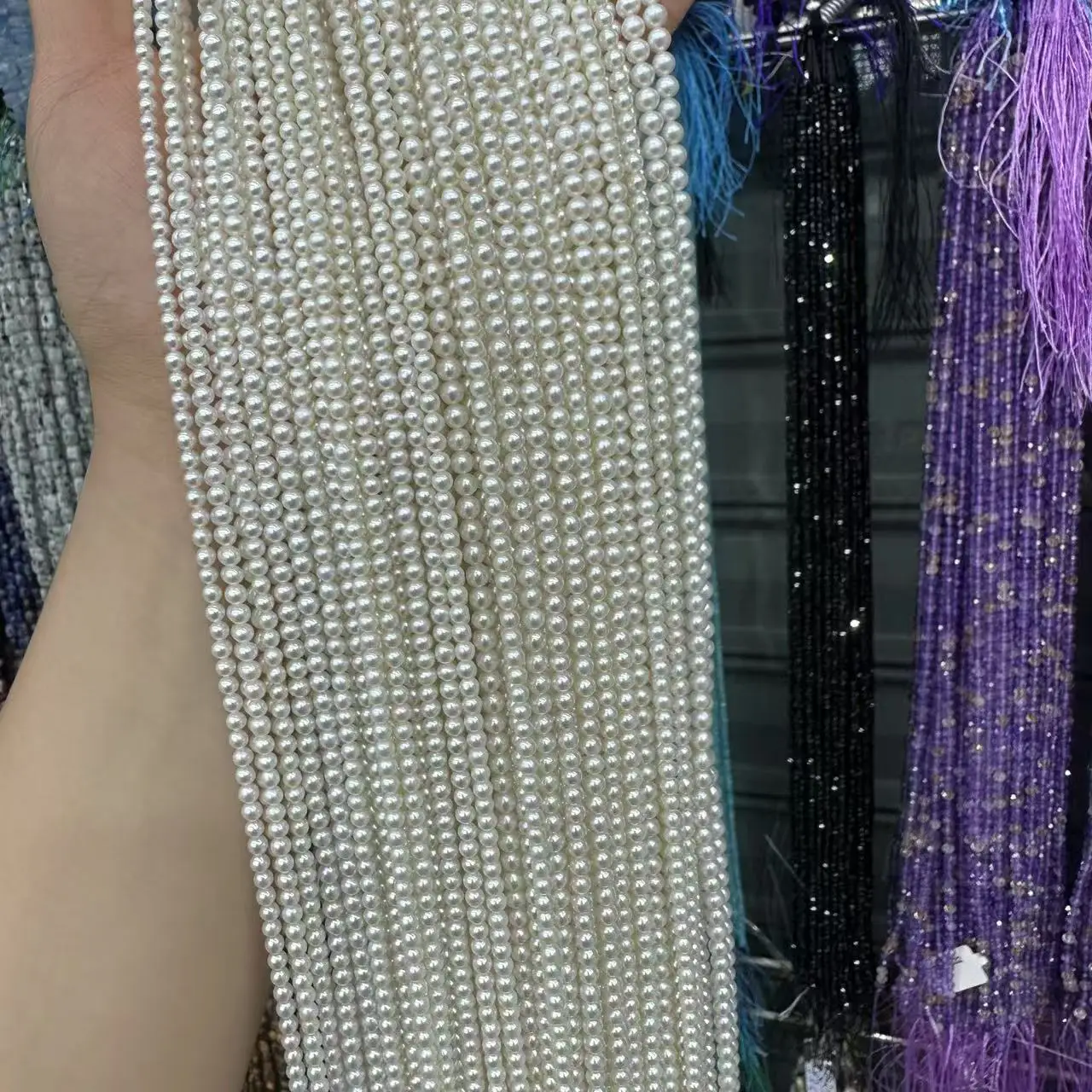 

AAAA Natural Akoya Pearl 3mm Gemstone Round Loose Beads DIY Bracelet Necklace Jewelry Women Men Fashion Trendy Elegant Gift