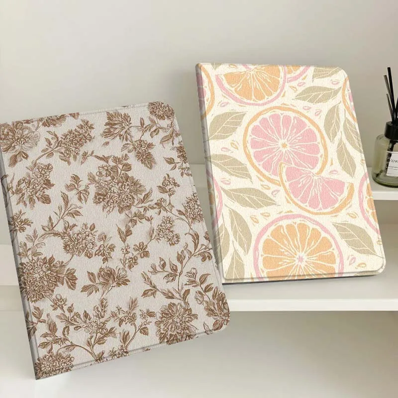 

Vintage Floral Pattern Design Gift Tablet Case For Samsung Tab Galaxy S6 S11 A A7 A8 A9 A11 10.1 10.4 10.5 Plus Lite