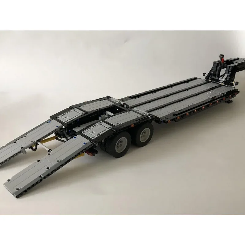 MOC-98428Classic New Model Low-Loader Trailer Building Blocks Set with Pneumatic, 1056Parts, Birthday Gift Toy for Boys and Kids