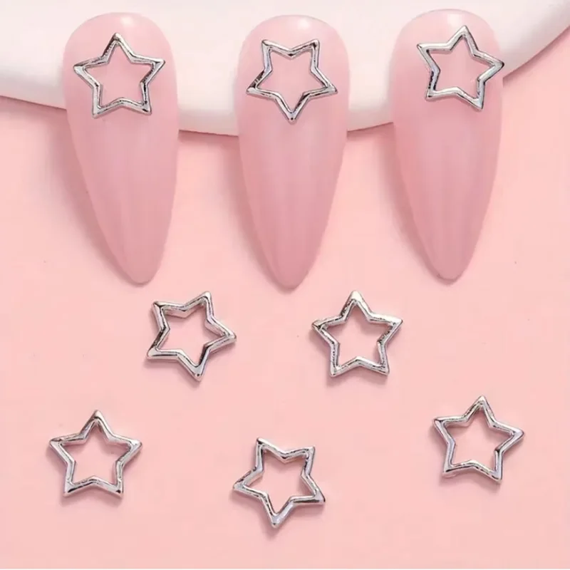 "100 pièces/ensemble métallique Punk étoile en forme de Nail Art décor bricolage ongles breloques ongles gemmes ongles fournitures ongles ongles"