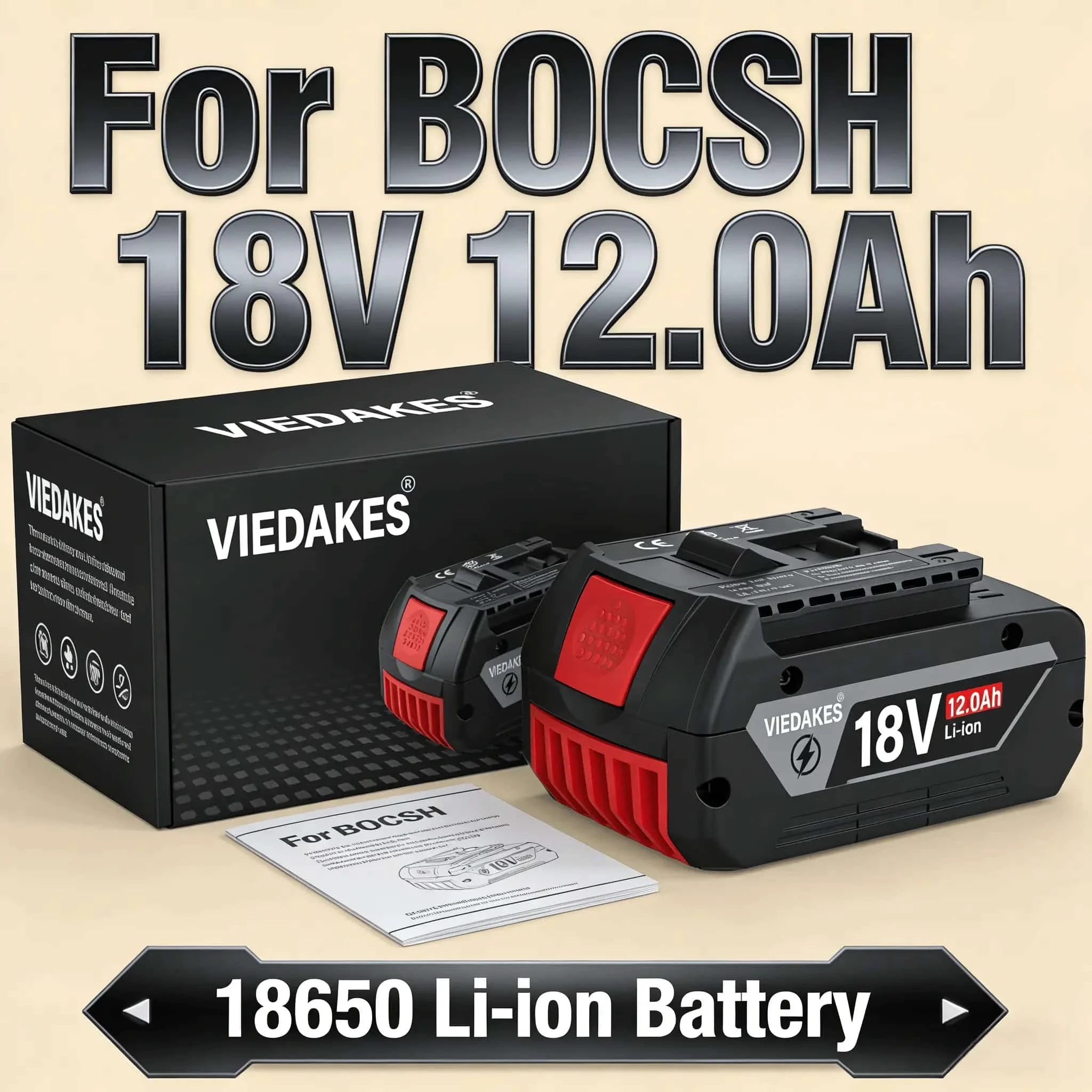 

Сменный аккумулятор ProCORE для Bosch 18V High-end Series, новый аккумулятор 18650, подходит для всех моделей инструментов Bosch 18V, 8.0Ач, 12.0Ач.