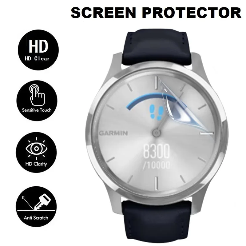 10PCS Soft TPU Hydrogel Protective Film for Garmin Move Trend / Move Sport Smart Watch HD Clear Screen Protector