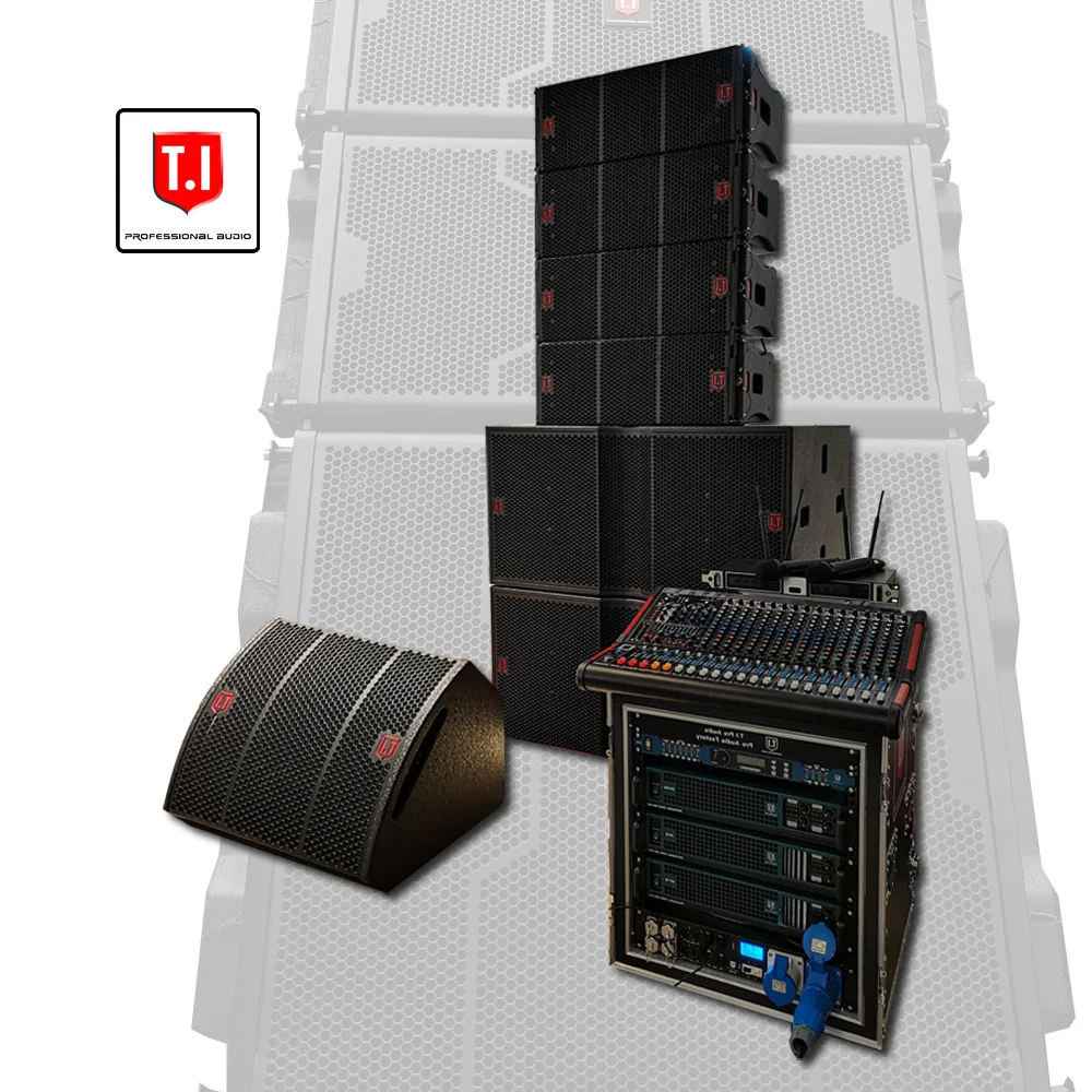 Disco T.I Pro Audio Pro-210 Dual 10 Inch Speaker 60Hz-20kHz Club Stage Audio System