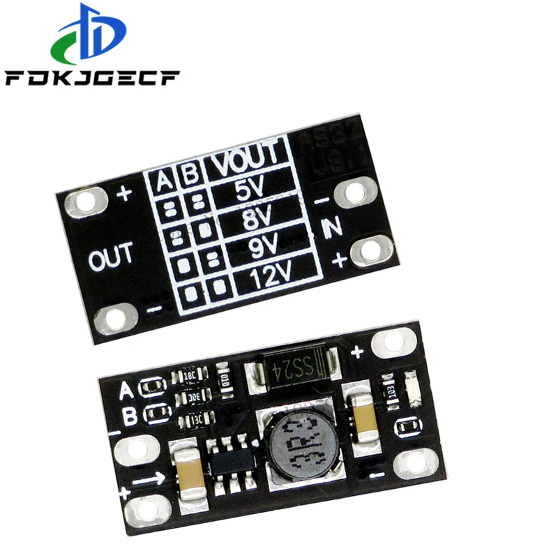 1.5A Multi-function Mini Boost Module Step Up Board 5V 8V 9V 12V LED Indicator Diy Voltage Module 3.7V lithium battery boost