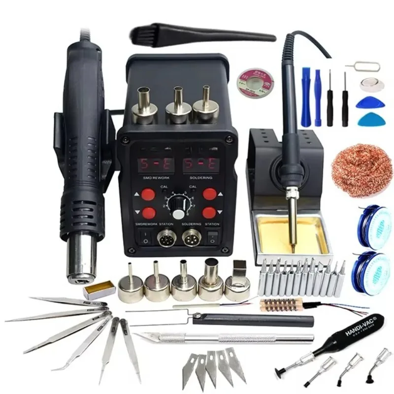 

Double Digital Display Electric Soldering Iron with Hot Air Gun+ Better Rework Station Upgrade to 8586