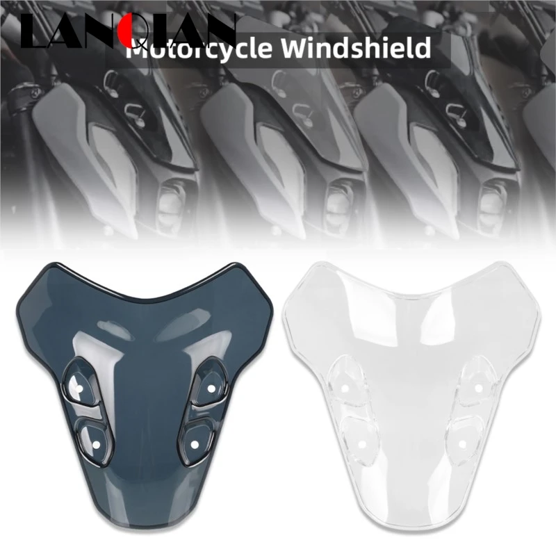 

FOR YAMAHA MT-07 2021 2022 2023 Motorcycle windshield Clamp-On Spoiler Adjustable Covers Screen Smoke Lens Motorbikes Deflector