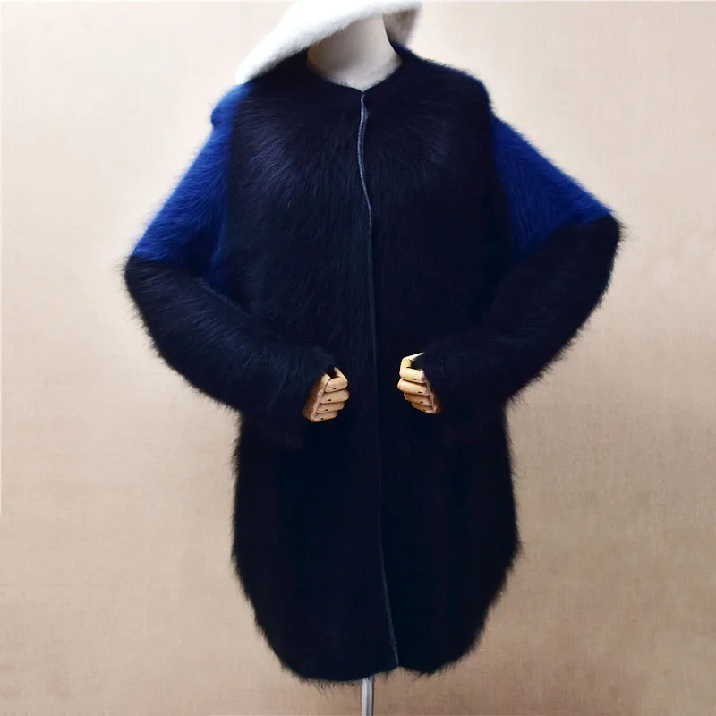 

Женский теплый вязаный кардиган-свитер из кашемира и меха норки, осенне-зимний, с длинными рукавами, свободного кроя