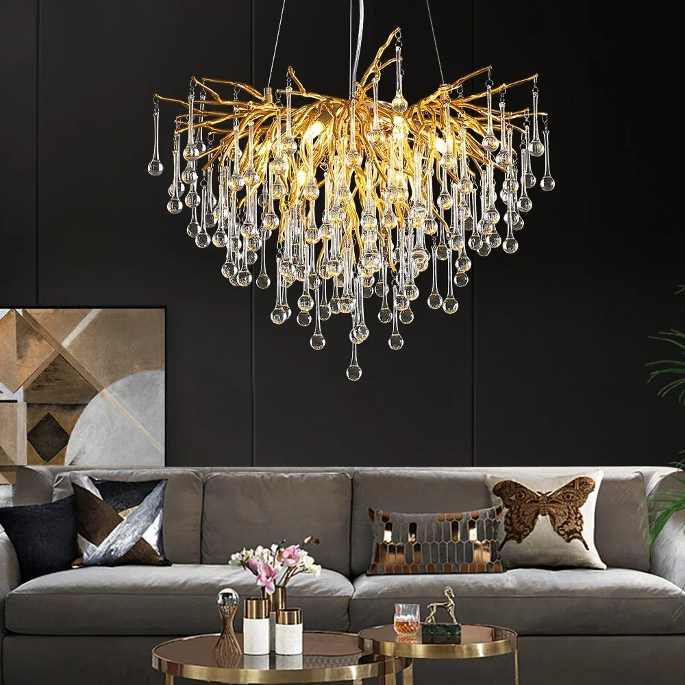 

Modern Artpad Chandeliers Decoration Living Room Luxury Crystal Gold Crystal Ceiling Led Chandelier for Dining Room Pendant Lamp