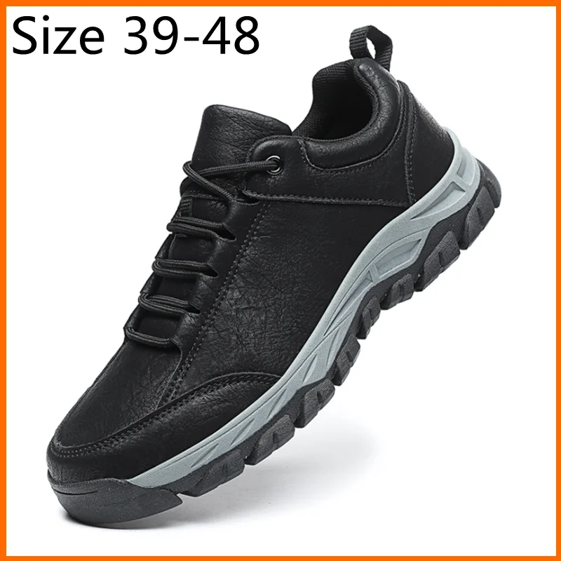 Xiaomi Men Boots Outdoor Walking Casual Shoes Comfortable Leather Sneakers Rubber Flats Ankle Boots Men Shoes Boots Size 39-48