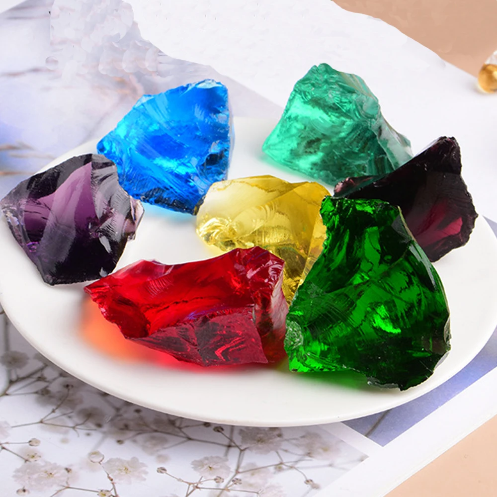 

Irregular Glaze Glass Stone Healing Crystal Reiki Quartz Meditation Aromatherapy Stone Fish Tank Landscaping Garden Home Decor