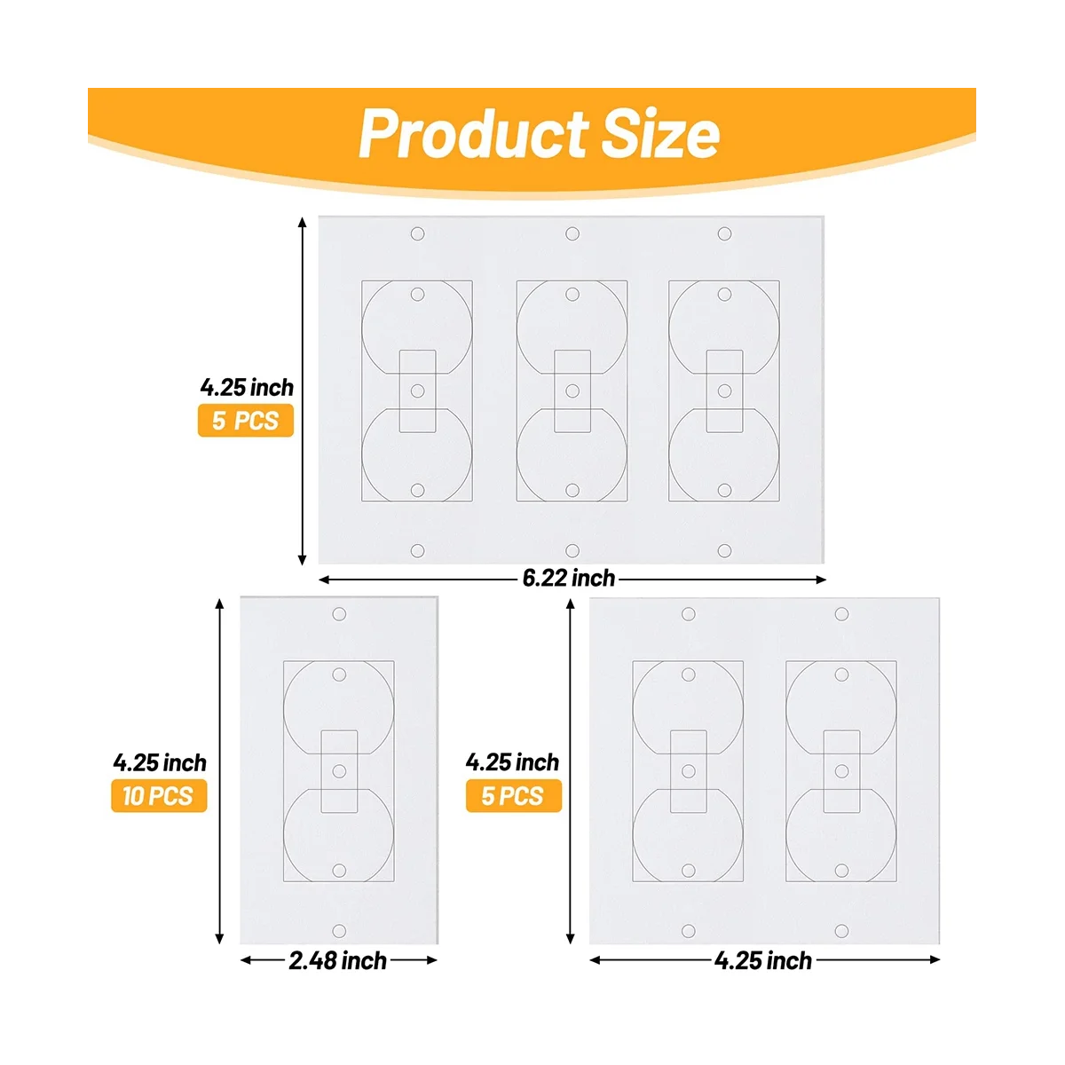 20Pcs Wall Insulation Outlet Insulators Sealers,Electrical Outlet Insulation Pads for Wall, Light, Switch Socket