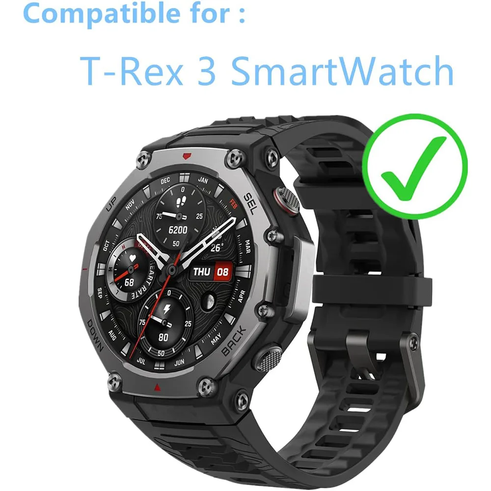 3 قطعة أفلام الزجاج المقسى الحرس ل Huami Amazfit T-rex 3 ساعة ذكية Trex 3 واقي للشاشة طبقة رقيقة زجاجية واقية