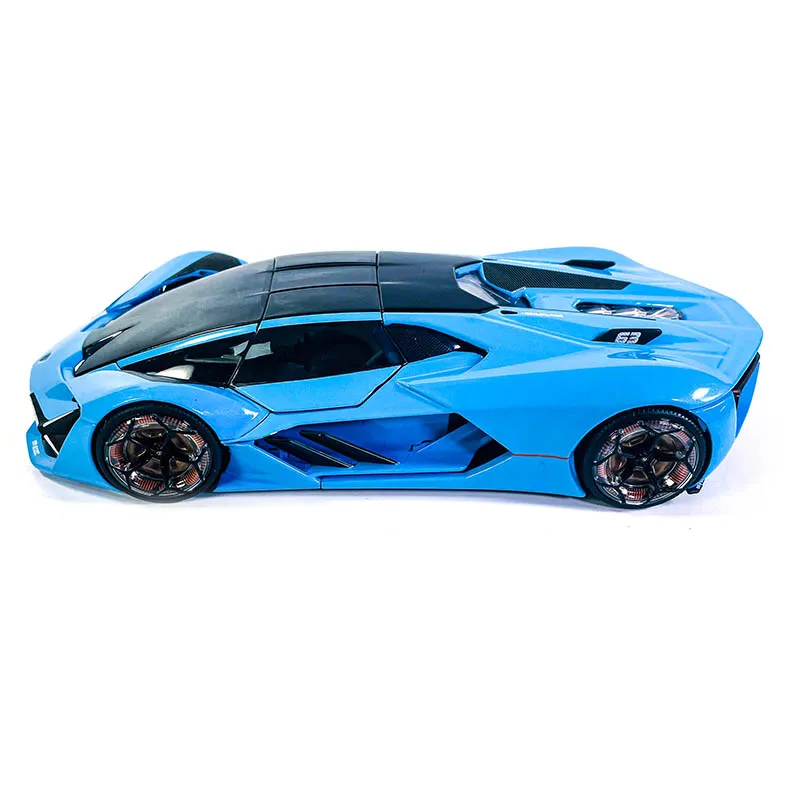 Bburago 1:24 NEW sky blue Lamborghini Terzo Millennio met Hray Alloy Luxury Vehicle Diecast Cars Model Toy Collection Gift