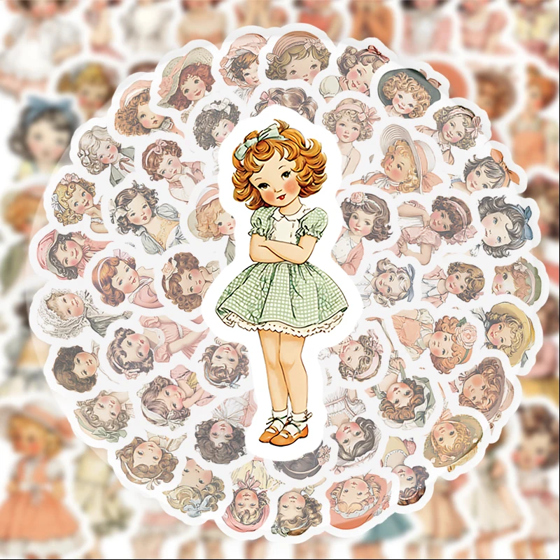 56 Pieces of Vintage Manor Character Stickers, Suitable for Water Bottles, Laptops, Phone Decorations, Suitcases, Skateboards, Guitars, Gift Boxes, Party Decorations, Holiday Gifts