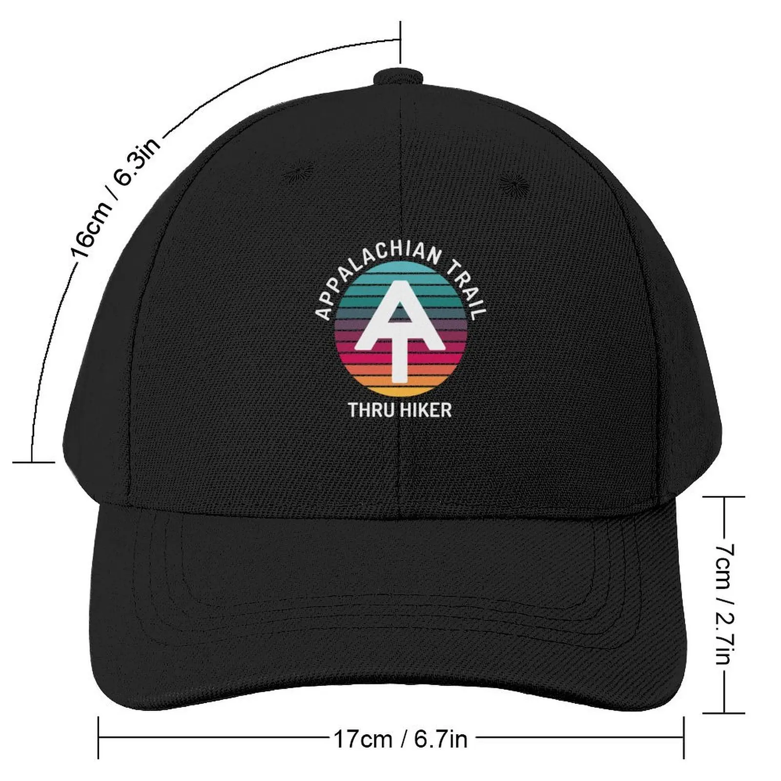 Appalachian Trail Thru Hiker Sunset Baseball Cap Vintage Sun Cap Military Tactical Cap cute Golf Women Men's