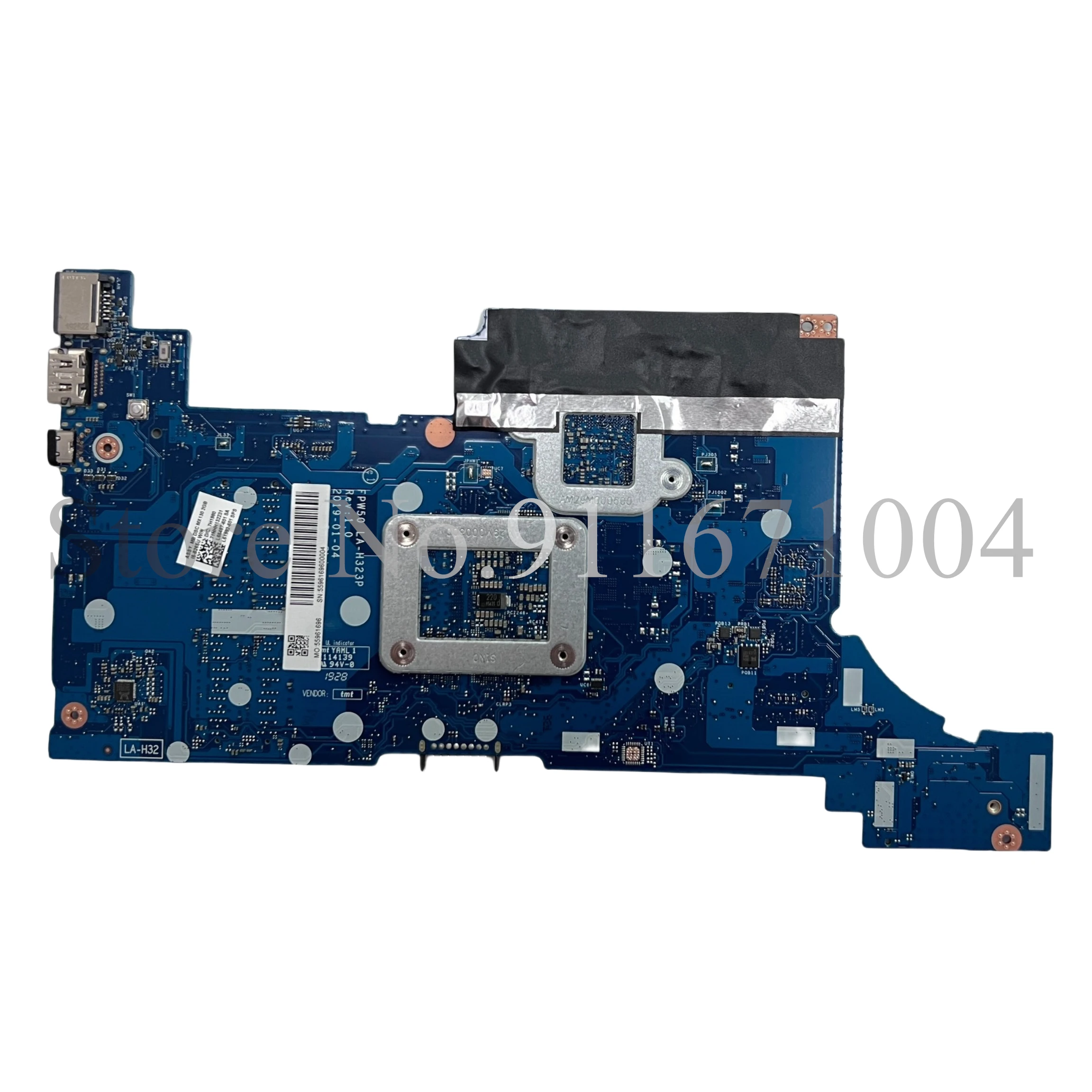 For HP Pavilion 15S-DU 15-DW Laptop Motherboard FPW50 LA-H323P With Intel i3 i5 i7 CPU DDR4 SPS:L51985-601 L51986-601 L51987-601