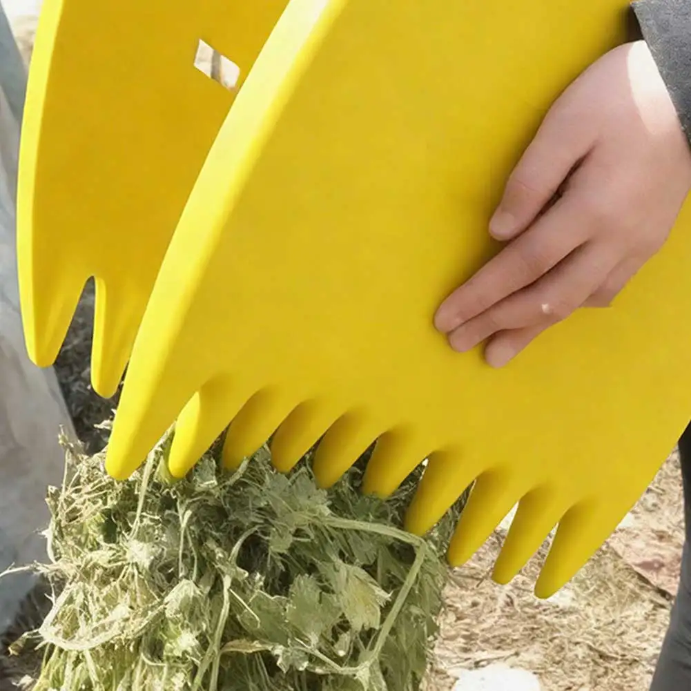 Heavy Duty Leaves Scoops 33x24.8cm Garden Claw Tools For Yard Debris Removal Comfortable Grip Hanging Hole Design Garden Tools
