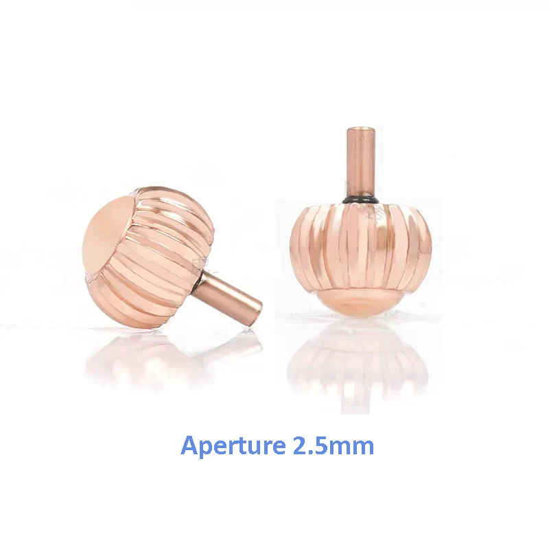 1 Stück, Ersatz-Uhrenkronen mit einer Öffnung von 2,5 mm, in den Farben Roségold, Silber und Gold, in Kürbisform, leicht und tragbar, Uhrenkronen-Ersatzteile. – Detail 6