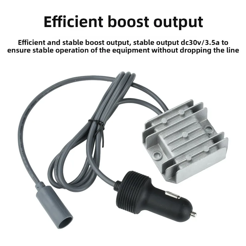 

Миниатюрный повышающий преобразователь напряжения DC 12В/24В в 30В 3.5А с разъемом прикуривателя для автодомов и судов - компактный адаптер для повышения мощности