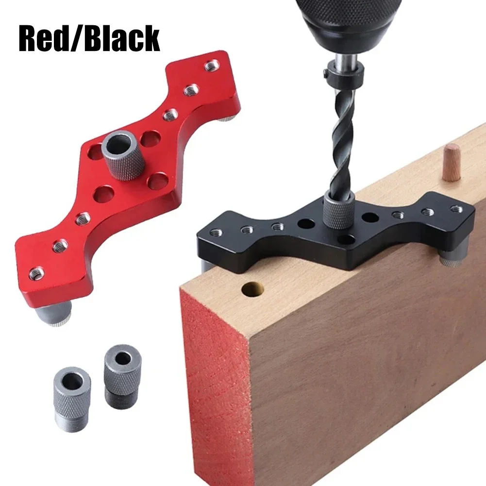 

8PCS Straight Hole Positioner 6/8/10mm Dowelling Self Centering Drill Guide Kit Woodworking Positioner Drilling Hole Locator