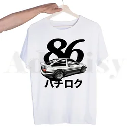 Drift AE86 Initial D 90s Fujiwara Takumi HachiRoku Tshirts Men Fashion Summer T-shirts Tshirt Top Tees Streetwear Harajuku Funny