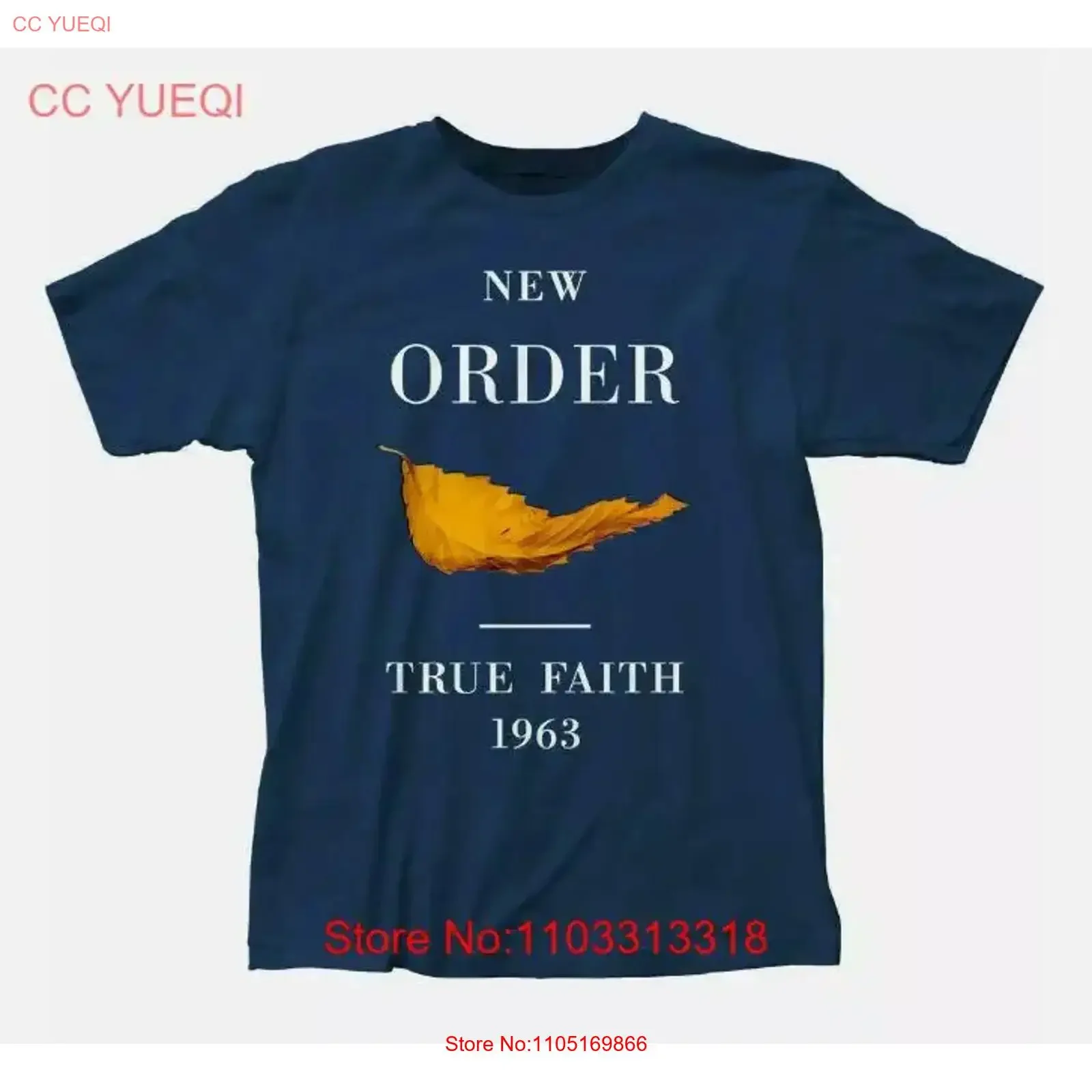 New Order True Faith T Shirt Mens Licensed Rock N Roll Band Retro Navy Blue vintage Washed Slightly Soft Breathable graphic