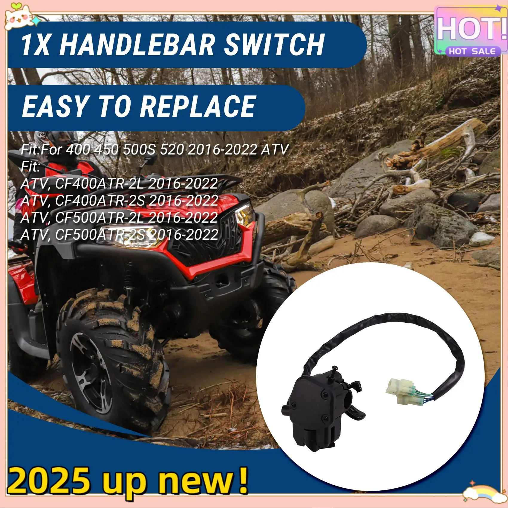 

Superior-ATV Handlebar Switch Right Hand Combination Switch For Cfmoto Cforce 400 450 500S 520 2016-2022 ATV 9GQS-160700
