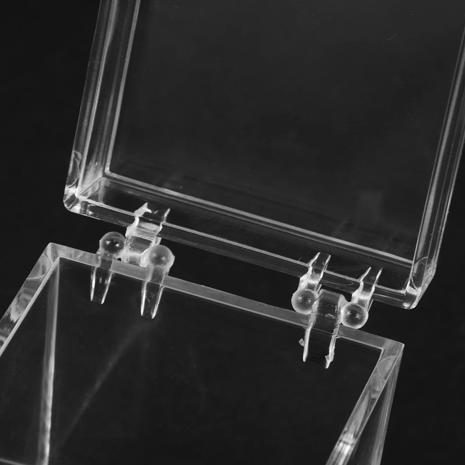 

12Pcs Transparent Mineral Sample Display Boxes Plastic Square Specimen Storage Organizer Protection Box Square Clear Box