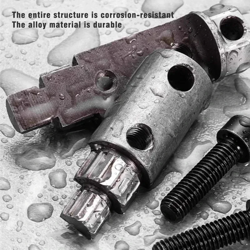 4/6 Points Universal Faucet Angle Valves Damaged Screw Extractor Broken Wire Slide Tooth Removal Tool Water-Pipe Valve Repair