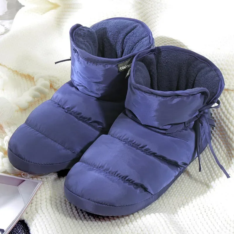 

Cotton Slippers Elderly Foot Cover Women Men Thermal Home Shoes Autumn Winter Warmer Thickened Soft Hot Non-slip Indoor Bag Sock