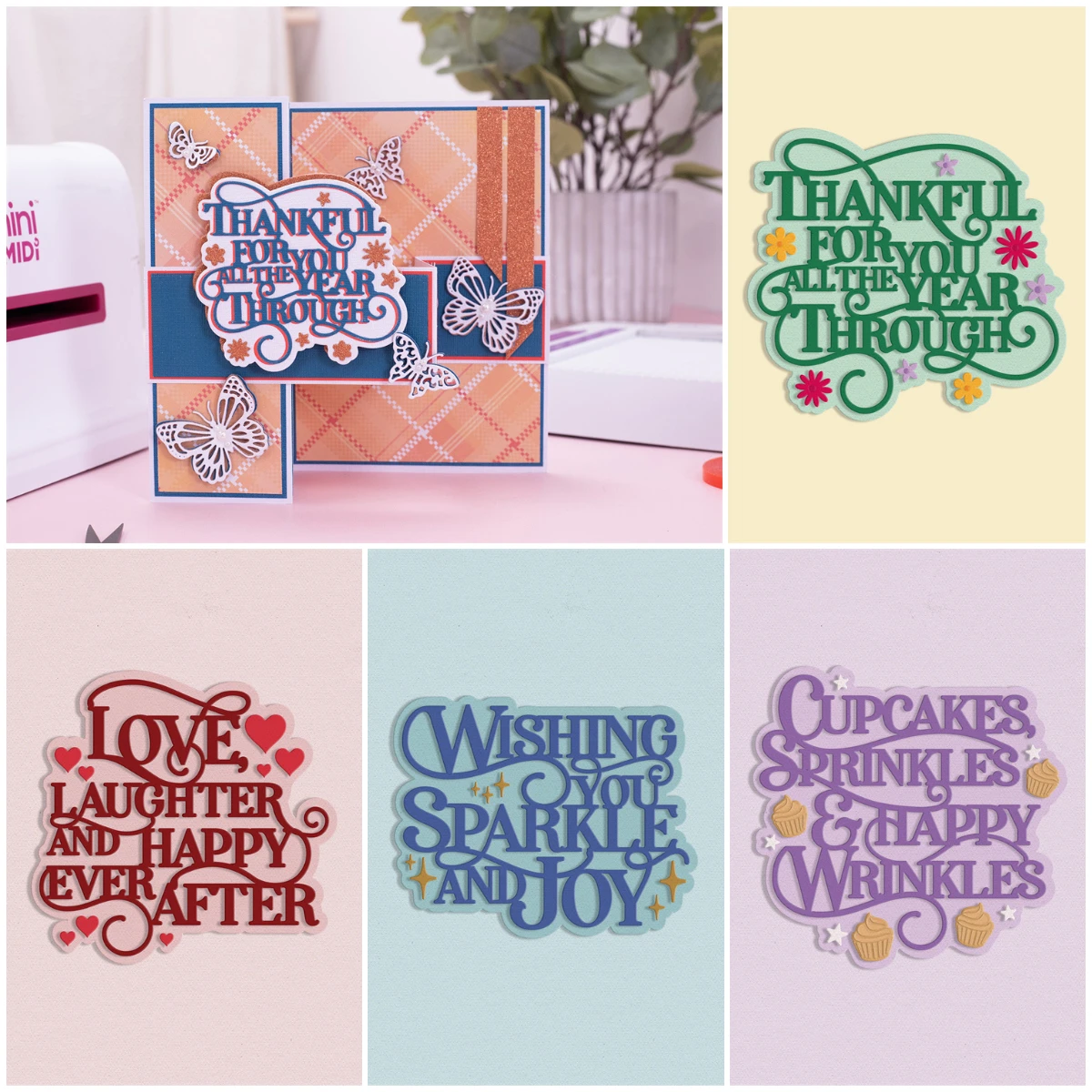 

Love & Laughter Sentiment Metal Craft Cutting Die DIY Scrapbook Paper Diary Decoration Card Handmade Embossing New Product