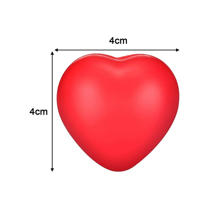 24Pcs Valentine's Day Red Heart Stress Balls,Stress Balls For School Carnival Reward,Valentine Party Bag Gift Fillers