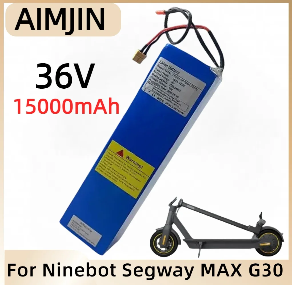 

36V 15000mAh 18650 Li-ion Battery Pack For Segway Ninebot MAX G30 Electric Scooter Special Battery