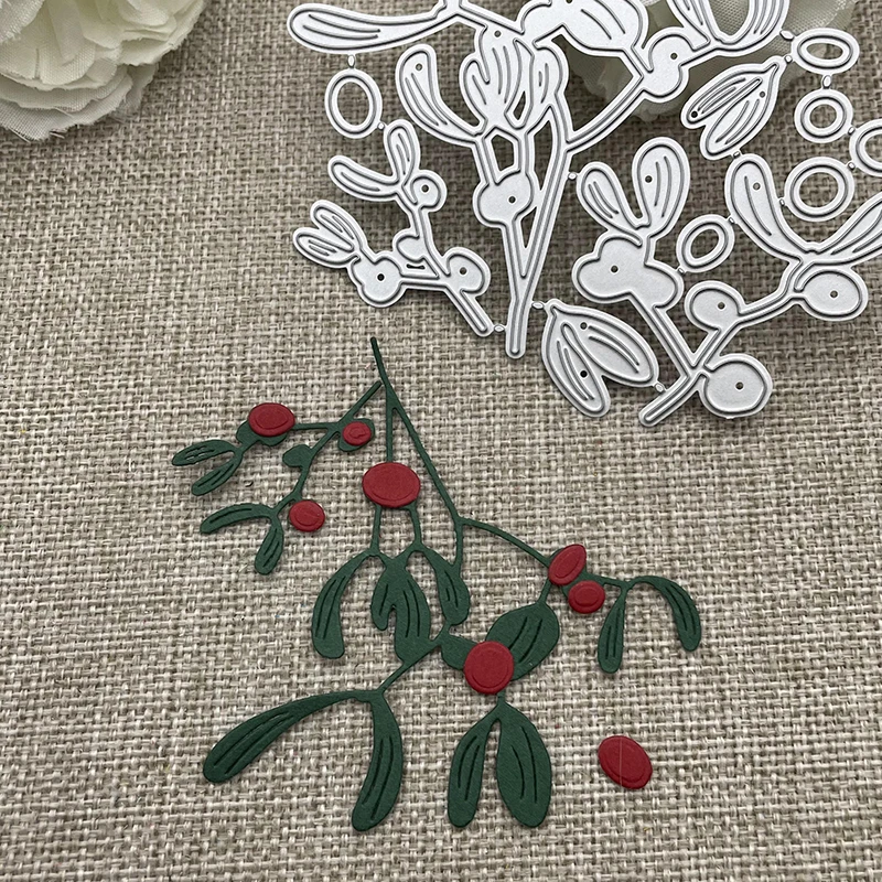 New Branch berries decoration Metal Cutting Dies Stencils Die Cut for DIY Scrapbooking Album Paper Card Embossing