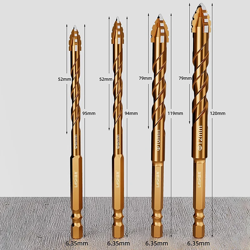 2/3/4/5 قطعة ترقية أربعة حواف سن المنشار مثقاب الخشب لحفر البلاط الخرسانة مثقاب كهربائي خاص صلابة عالية مثقاب الخشب