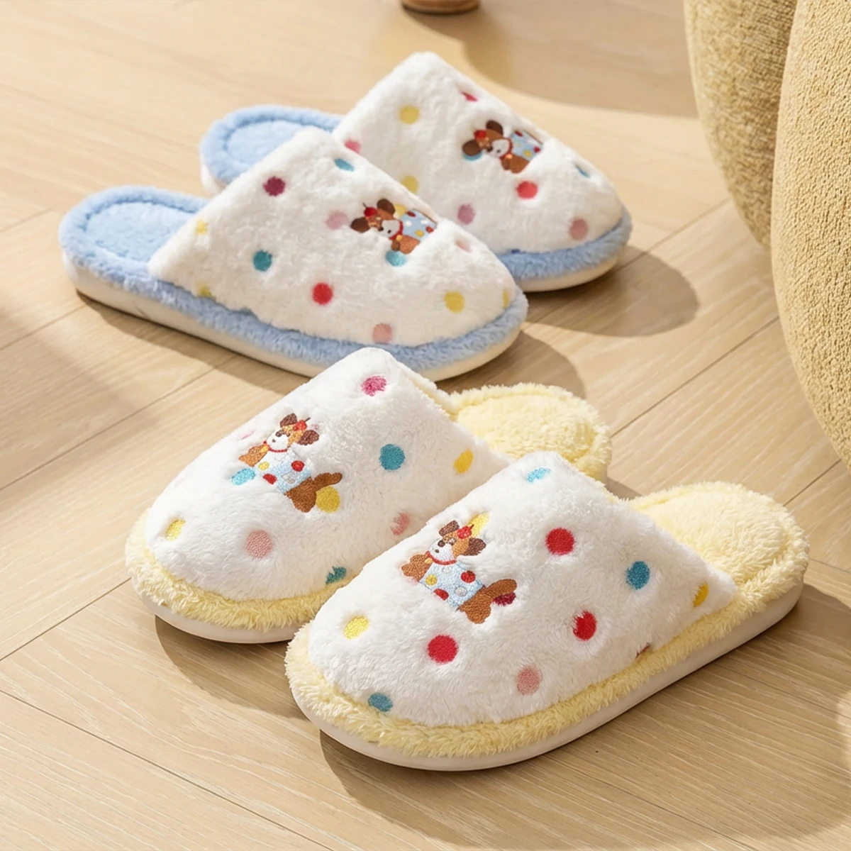 Cozy & Warm Women's Winter Slippers - Soft Sole, Fluffy Comfort Indoor Shoes, Ideal for Home Bedroom Use, Bedroom Slippers
