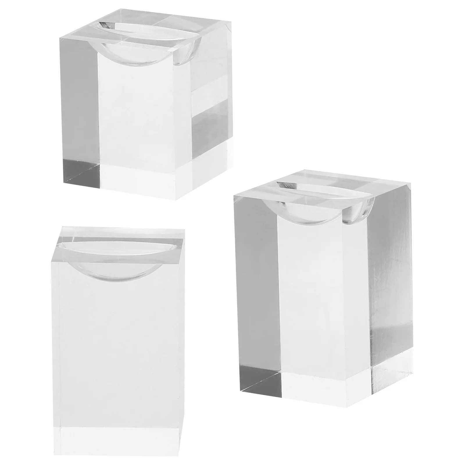 

Набор из 3 акриловых подставок для колец: прозрачный органайзер для ювелирных изделий, настольная витрина, держатель для хранения колец, подставка для украшений