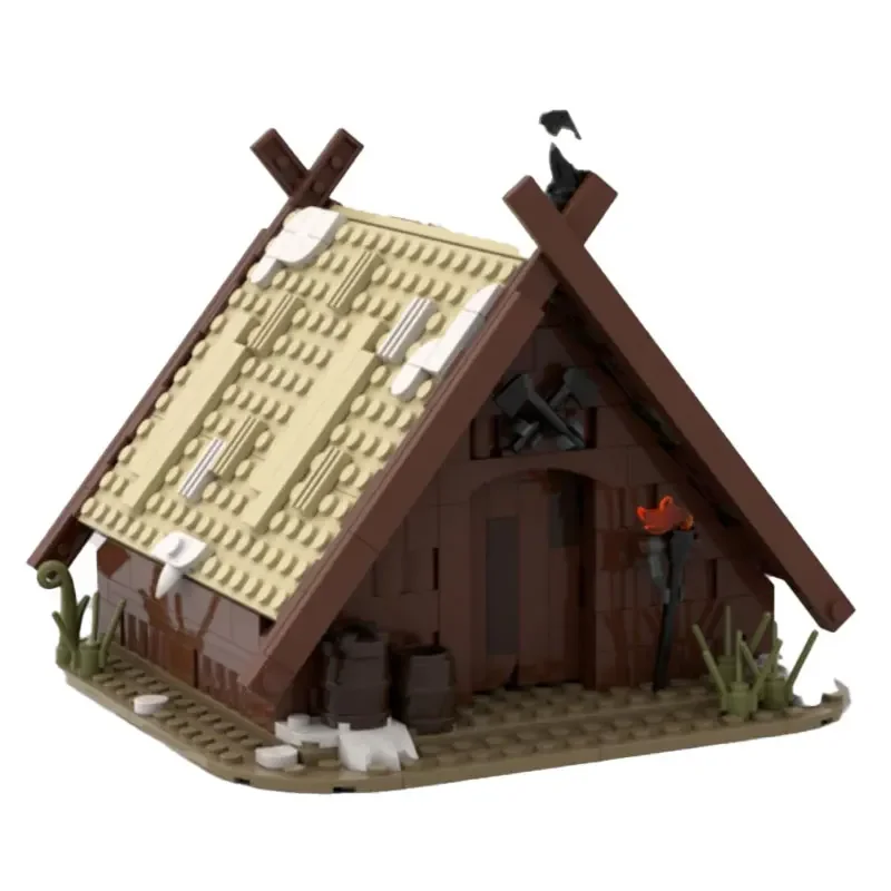 Creative building blocks MOC-93063 Viking Hut Assembly Toy Gift Made in China building model 312 bricks