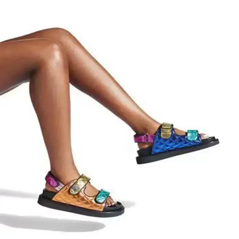 KURT GEIGER sandali donna Luxury Brand 2023 nuova estate pantofole moda versatili scarpe da spiaggia con suola spessa a fondo piatto