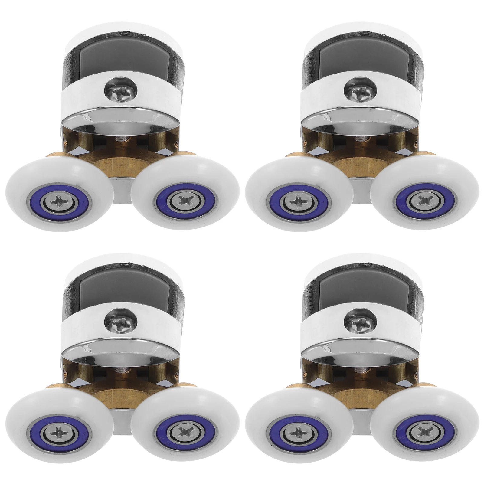 

2 Sets Shower Door Sliding Wheels Replacement For Curved Glass Doors Rollers Heavy Duty Smooth Glide Quiet Bathroom