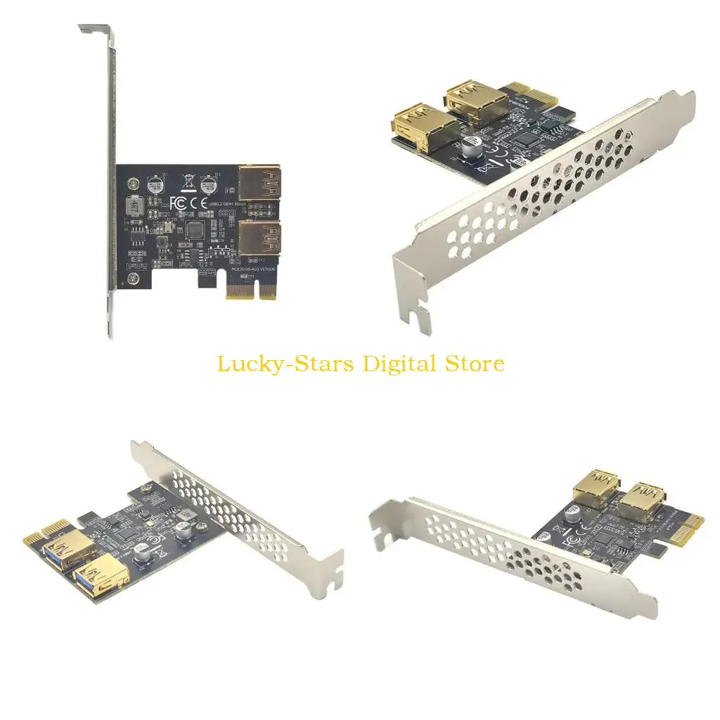 T3EE 2-порт PCI-E RISE CARD USB3.0 до USB3.2 GEN 1 Adader Adder Riser Cards T3EE 2-порт PCI-E RISE CARD USB3.0 до USB3.2 GEN 1 Adader Adder Riser Cards