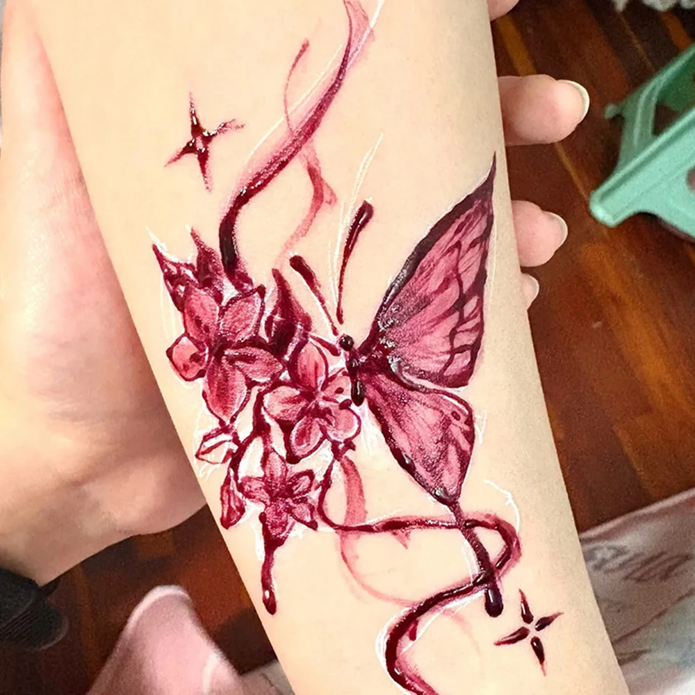 Dark Red Black Brown Henna Tattoo Paste Hand-drawn Tattoo Temporary Indian Henna Cones For Tattoo Body Special Body Art Paint