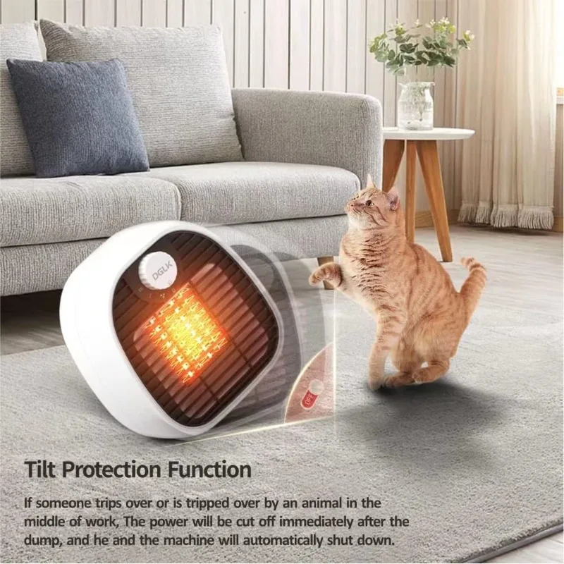 

Personal Ceramic Heater Mini Desktop Fan Portable Office Heater Fast Heating Compact Design for Small Room Home Use