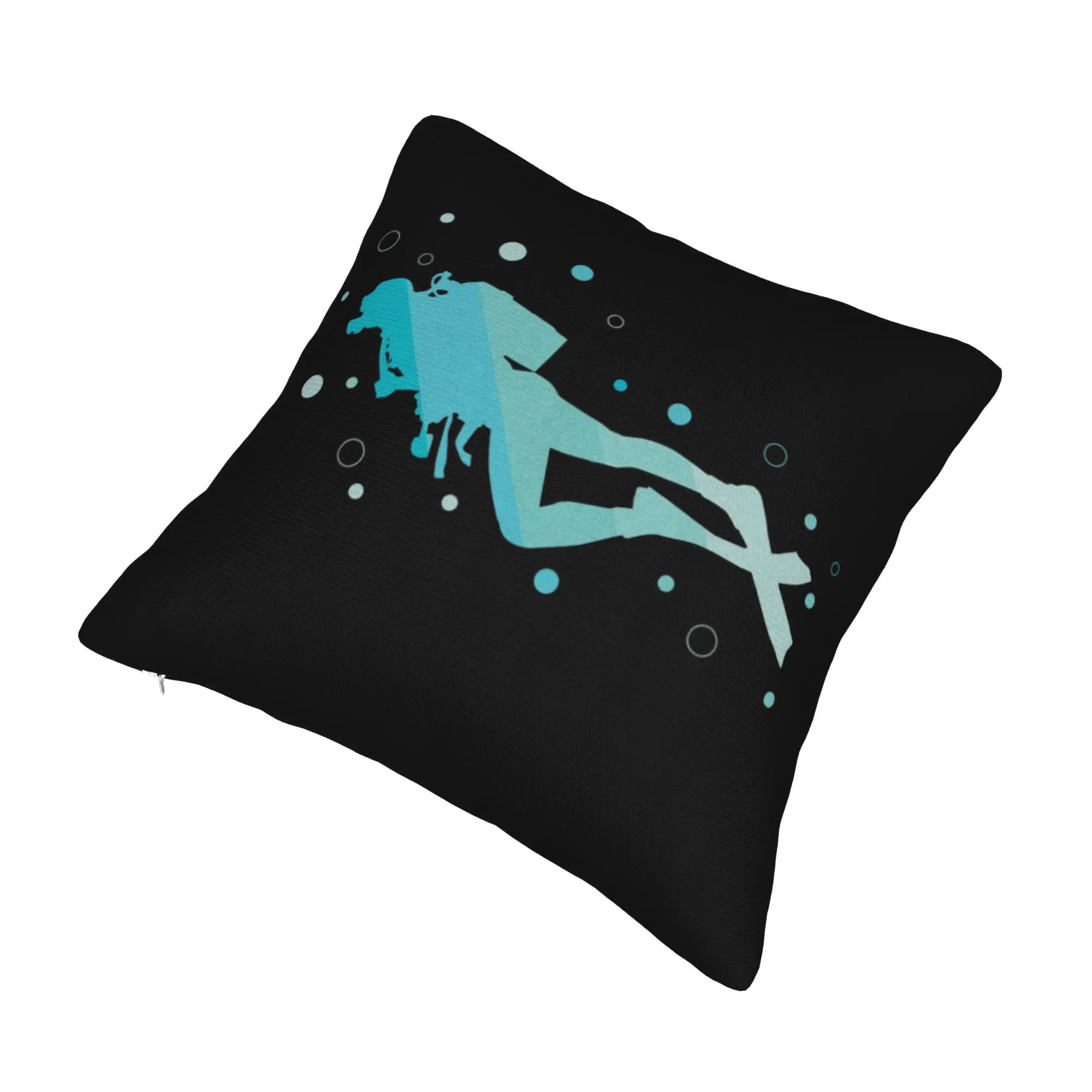 Diver Pillow Sofa Scuba Diving Modern Cushion Cover Velvet Pillowcase