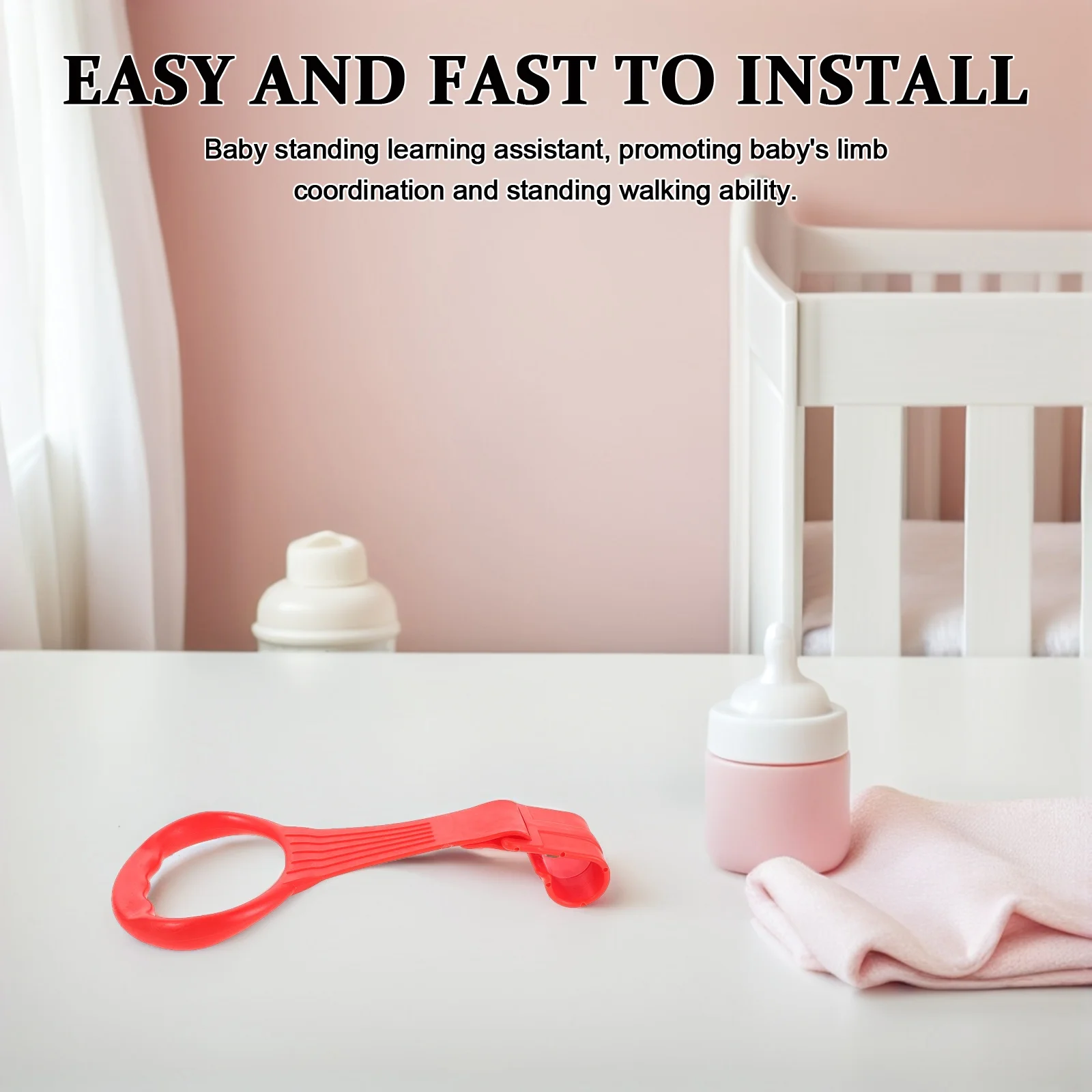 

8Pcs Playpen Baby Handles Infant Standing Support Rings for Crib Pull Up Assistance Toddler Balance Exercise Tool