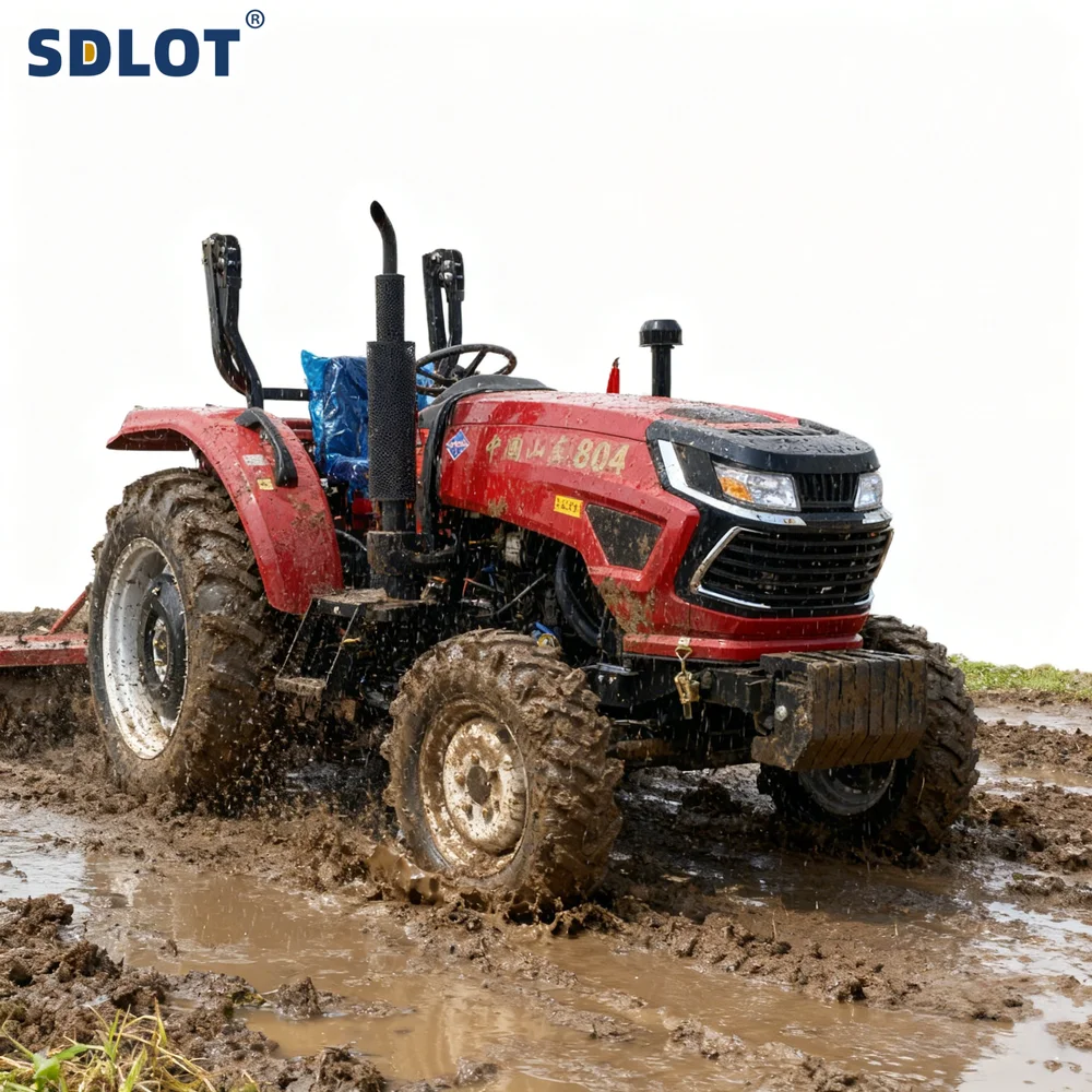 Customized 50HP Four Wheel Drive Wheeled Tractor Euro5 Diesel Farm Equipment with 3 Point Hitch Customized